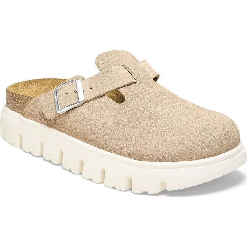Birkenstock Boston Chunky Suede Leather Warm Sand