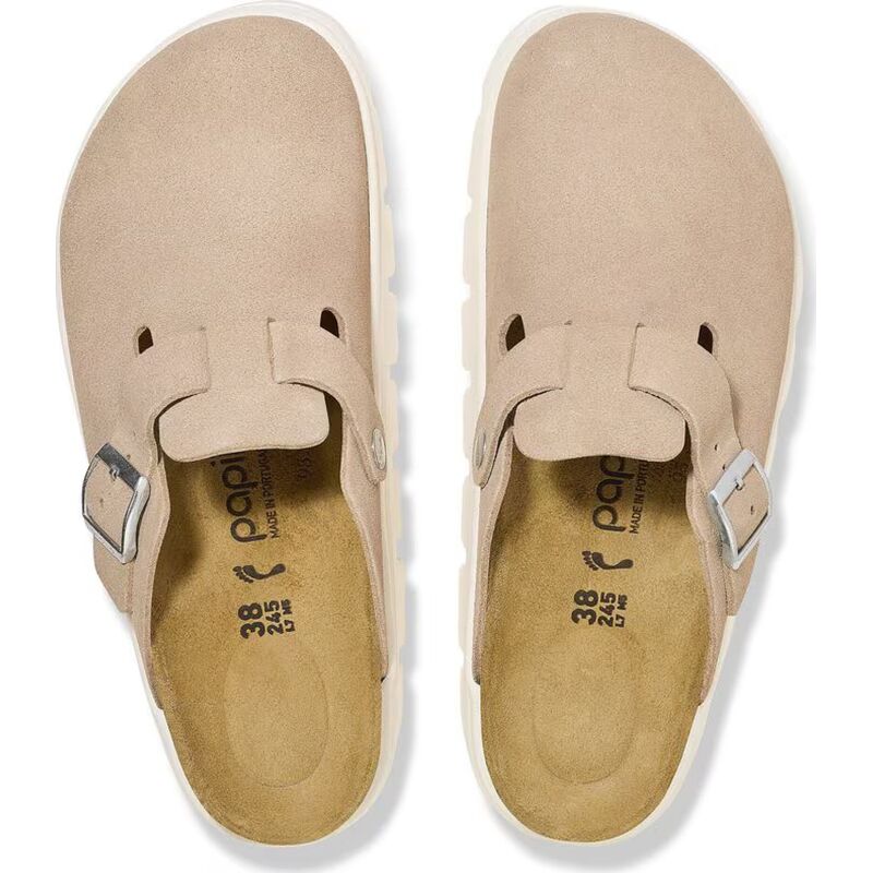Birkenstock Boston Chunky Suede Leather Warm Sand