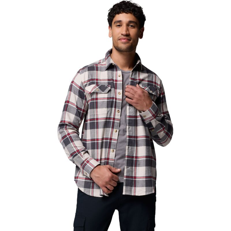 Columbia Flare Gun Stretch Flannel Men's Dark Stone Trails Edge Plaid