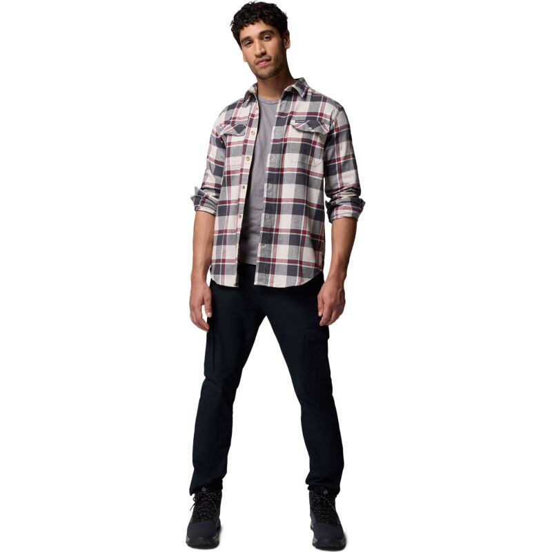 Columbia Flare Gun Stretch Flannel Men's Dark Stone Trails Edge Plaid