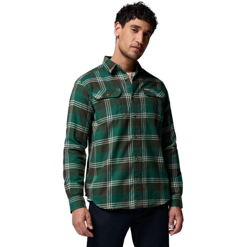 Columbia Flare Gun Stretch Flannel Men's Rain Forest Trails Edge Plaid