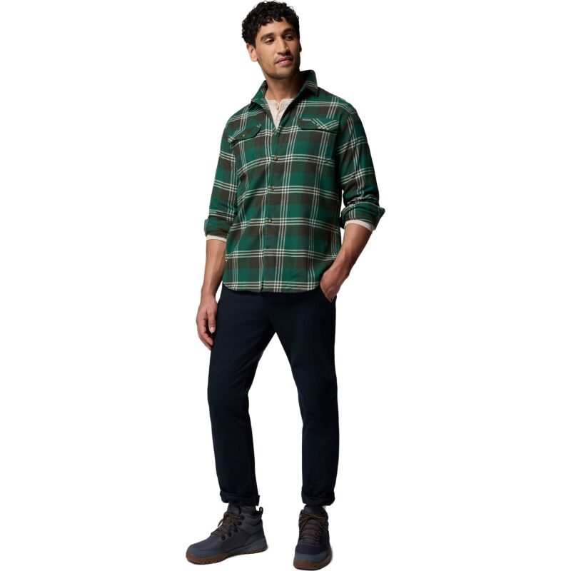 Columbia Flare Gun Stretch Flannel Men's Rain Forest Trails Edge Plaid
