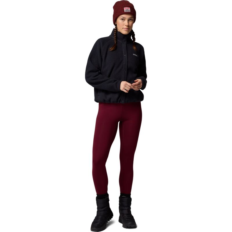 Columbia Jasper Ridge Pebbled Fleece Full Snap Women's Black