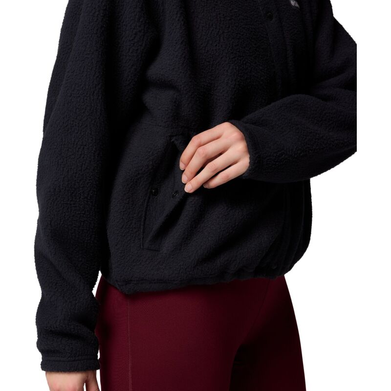 Columbia Jasper Ridge Pebbled Fleece Full Snap Women's Black