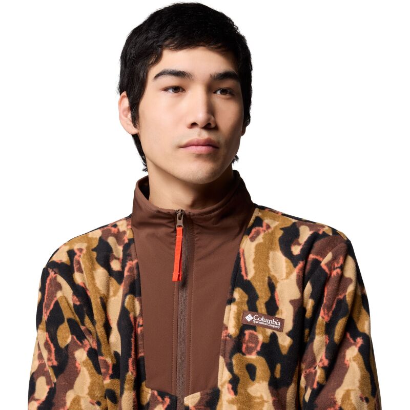 Columbia Sequoia Grove Printed Full Zip Men's Tobacco Treebark