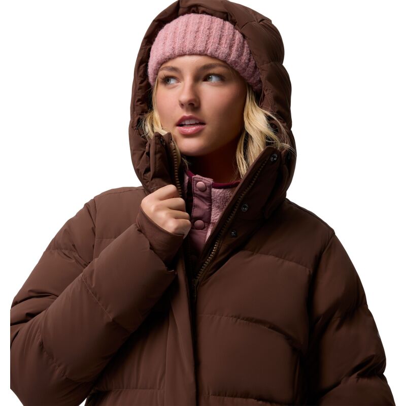 Columbia Amaze Puff Long Hooded Jacket Women's Tobacco