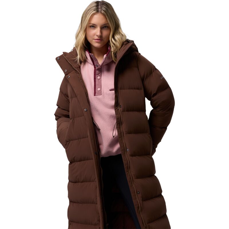 Columbia Amaze Puff Long Hooded Jacket Women's Tobacco