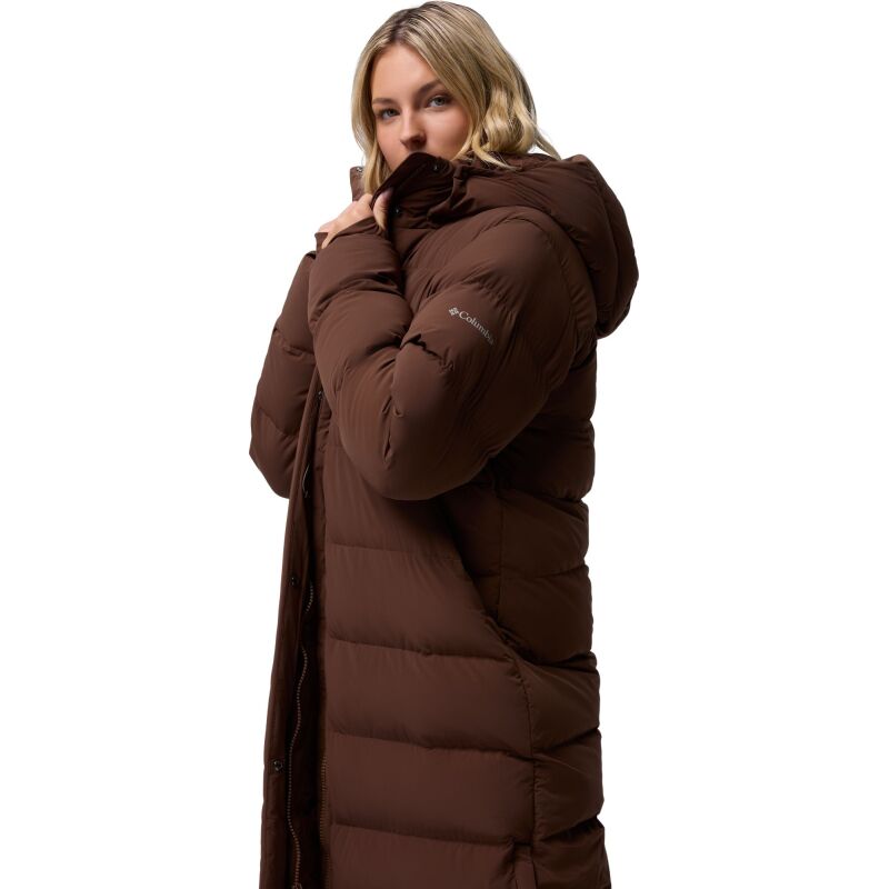 Columbia Amaze Puff Long Hooded Jacket Women's Tobacco