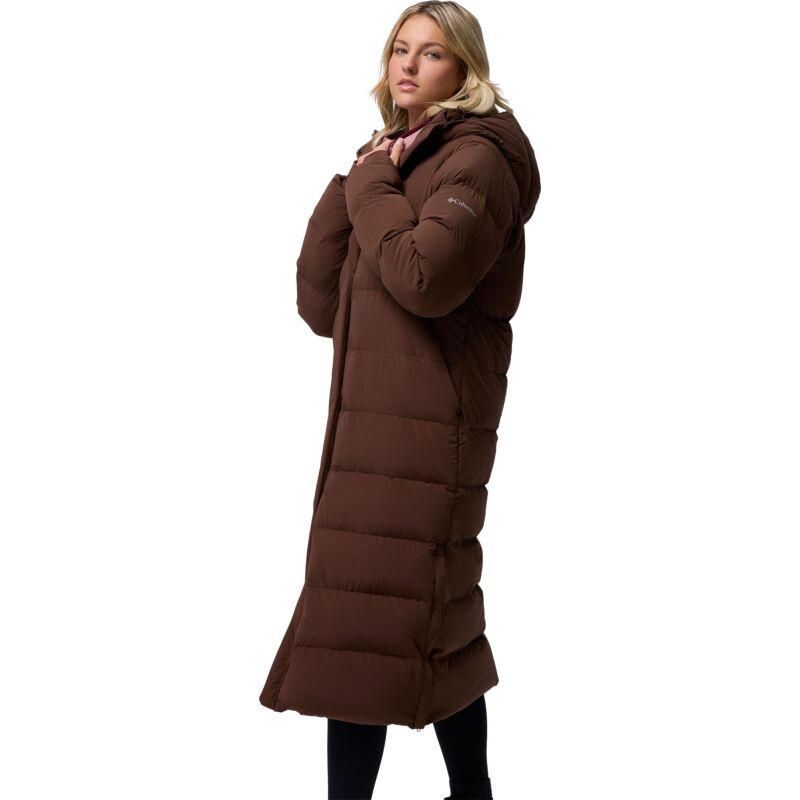 Columbia Amaze Puff Long Hooded Jacket Women's Tobacco