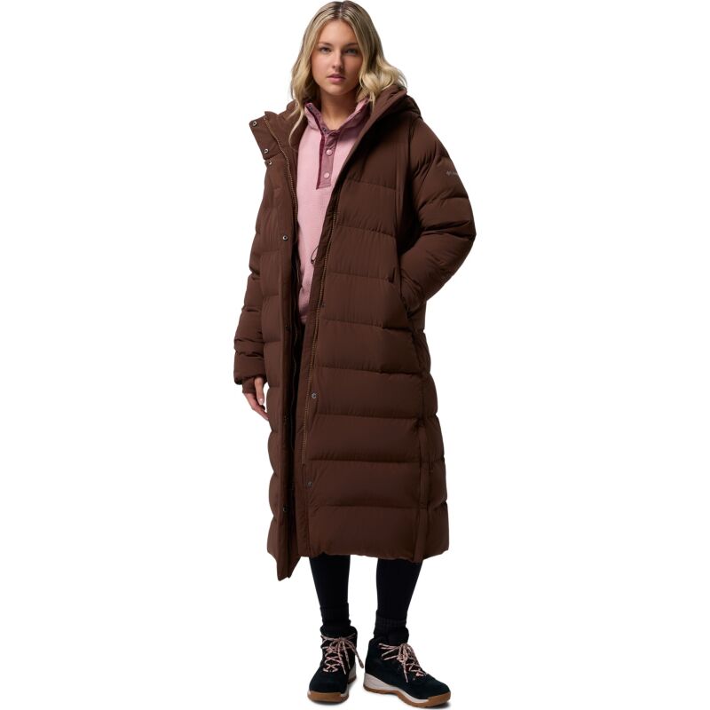 Columbia Amaze Puff Long Hooded Jacket Women's Tobacco
