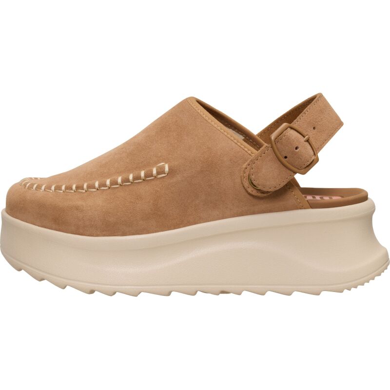 HEYDUDE Delray Clog Suede Women's Tan