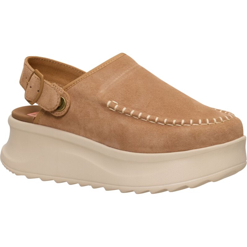HEYDUDE Delray Clog Suede Women's Tan