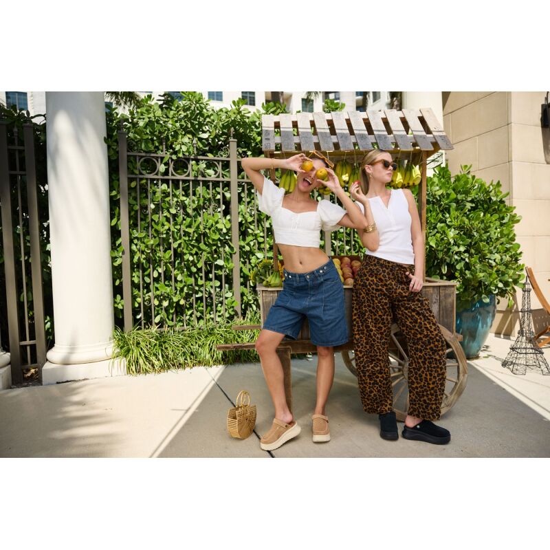 HEYDUDE Delray Clog Suede Women's Black