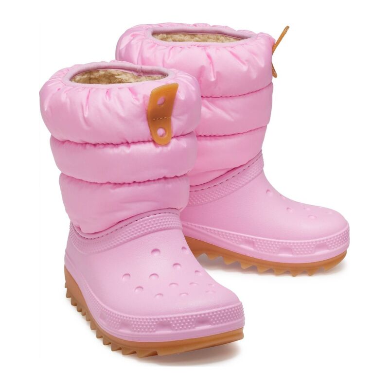 Crocs™ Classic Neo Puff Boot Toddler's 207683 Pink Tweed/Gum
