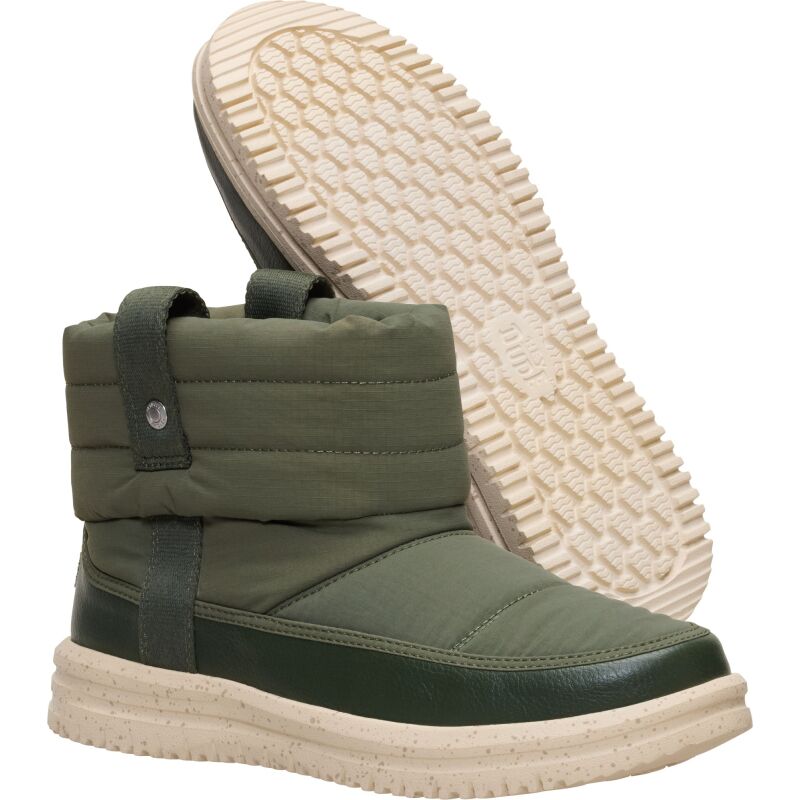 HEYDUDE Camden Cuff Nylon Quilt Women's Dark Olive