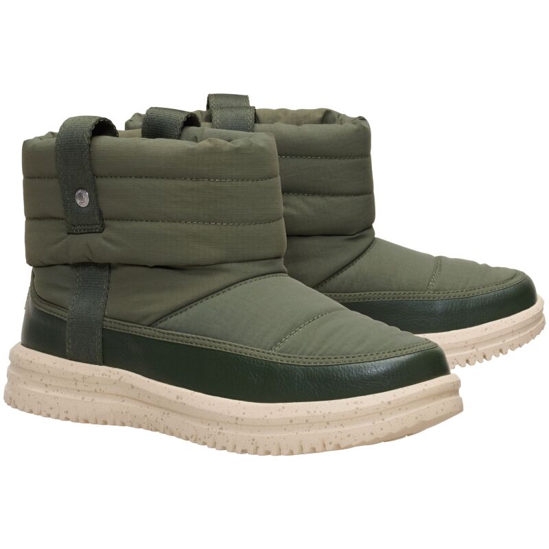 HEYDUDE Camden Cuff Nylon Quilt Women's Dark Olive