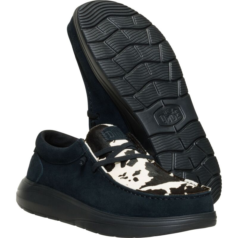 HEYDUDE Wally COMF Cow Men's Black/Cow