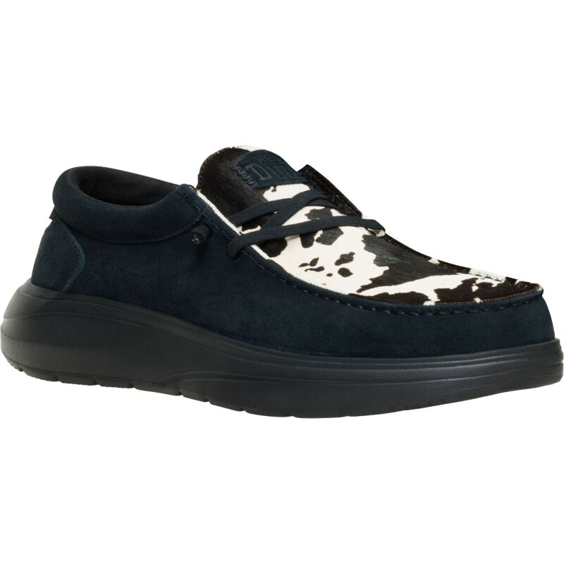 HEYDUDE Wally COMF Cow Men's Black/Cow