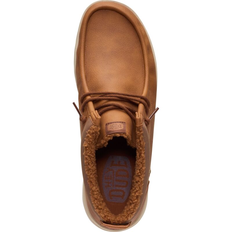 HEYDUDE Wally Mid GripR Cozy Men's Cognac/Tan