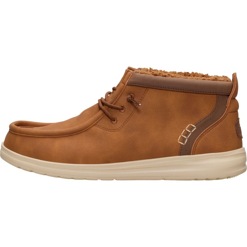 HEYDUDE Wally Mid GripR Cozy Men's Cognac/Tan