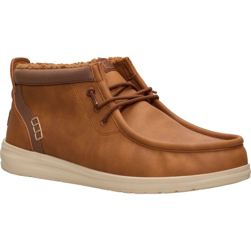 HEYDUDE Wally Mid GripR Cozy Men's Cognac/Tan