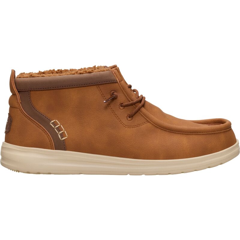 HEYDUDE Wally Mid GripR Cozy Men's Cognac/Tan
