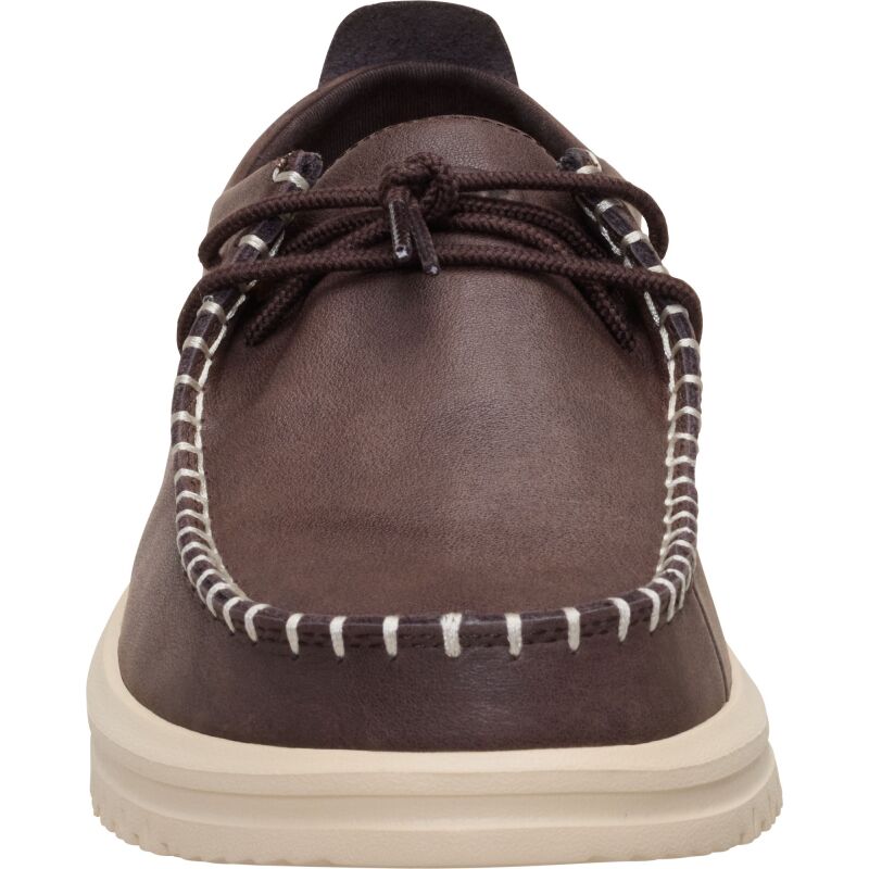 HEYDUDE Wally NXT Moc Leather Men's Mole Brown/Wood Ash
