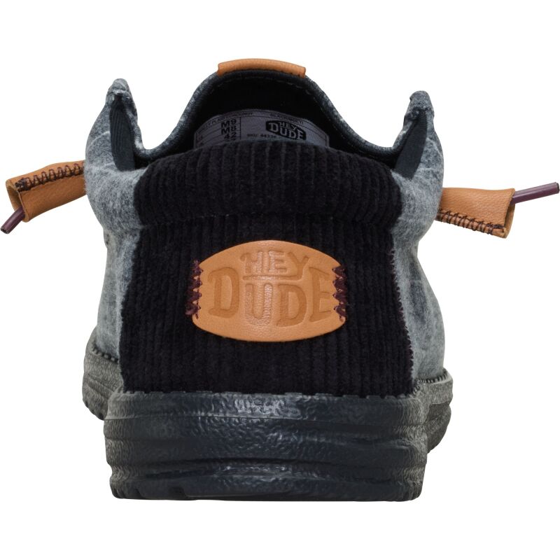 HEYDUDE Wally Plaid Corduroy Men's Black/Multi