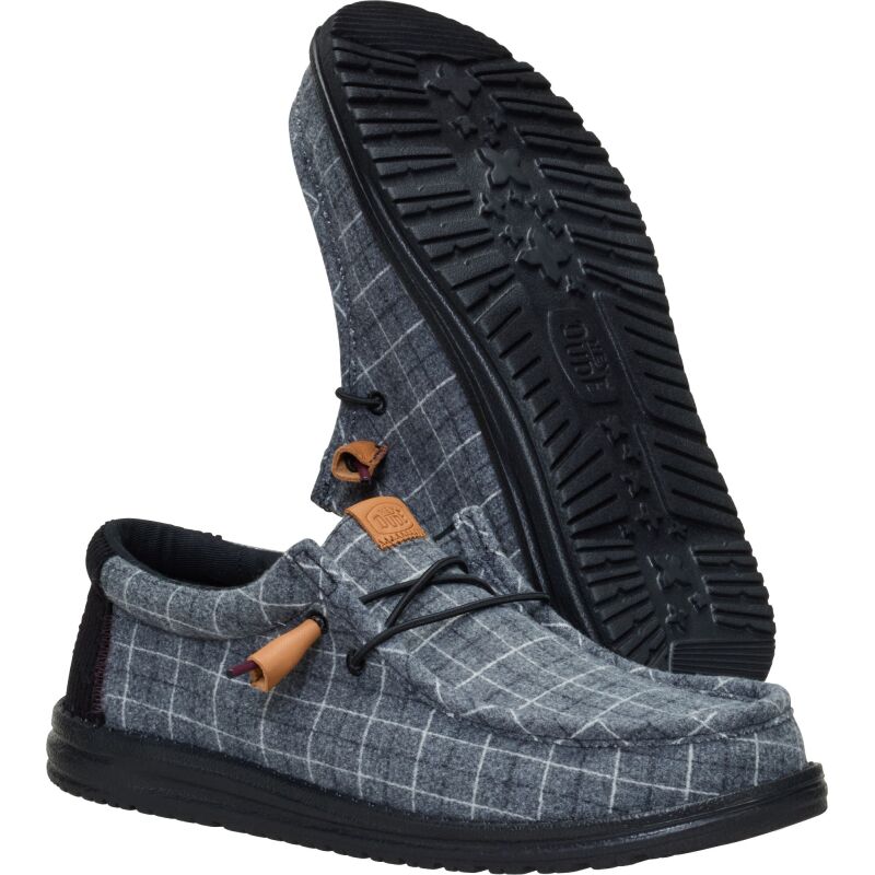 HEYDUDE Wally Plaid Corduroy Men's Black/Multi