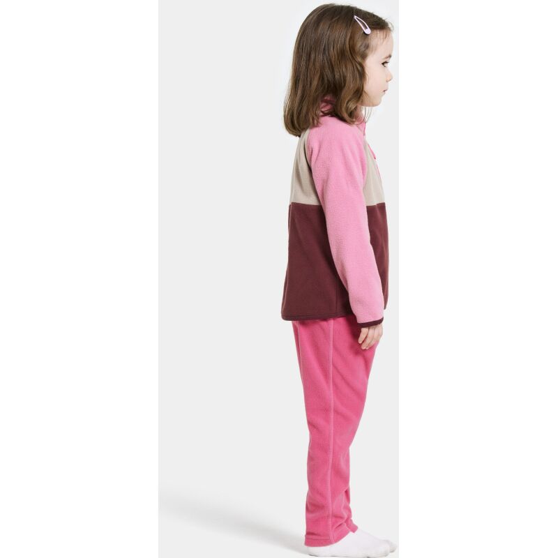 Didriksons Monte Kids' Half Button 4 Anemon Red