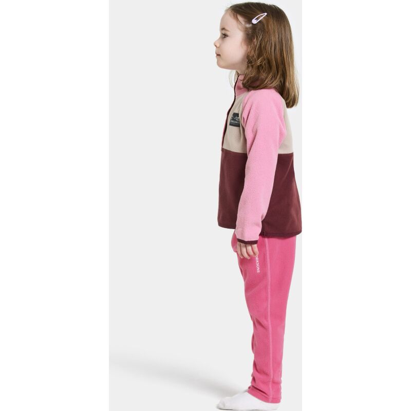 Didriksons Monte Kid's Half Button 4 Anemon Red