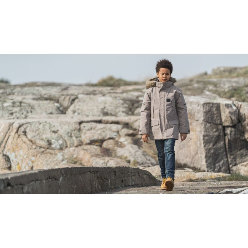 Didriksons Sylvin Kid's Parka Ash Brown