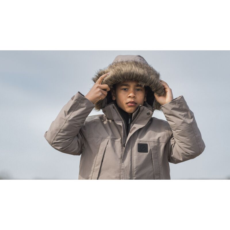 Didriksons Sylvin Kid's Parka Ash Brown