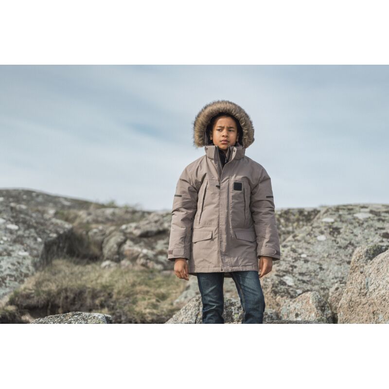 Didriksons Sylvin Kid's Parka Ash Brown