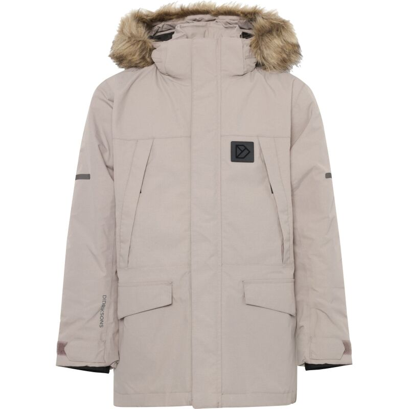 Didriksons Sylvin Kid's Parka Ash Brown