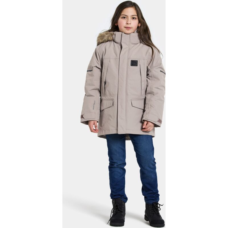 Didriksons Sylvin Kid's Parka Ash Brown
