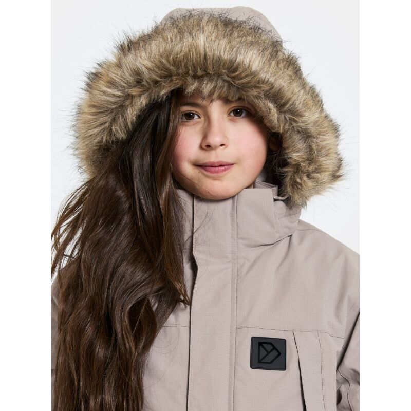 Didriksons Sylvin Kid's Parka Ash Brown
