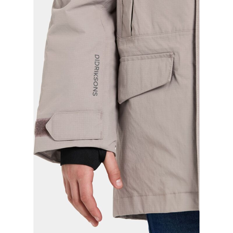 Didriksons Sylvin Kid's Parka Ash Brown