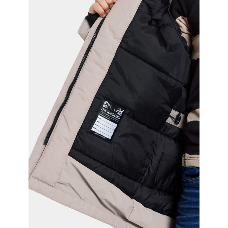 Didriksons Sylvin Kid's Parka Ash Brown