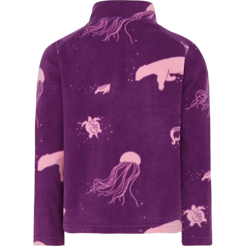 Didriksons Monte Printed Kids' Full-Zip 10 Winter Ocean Purple