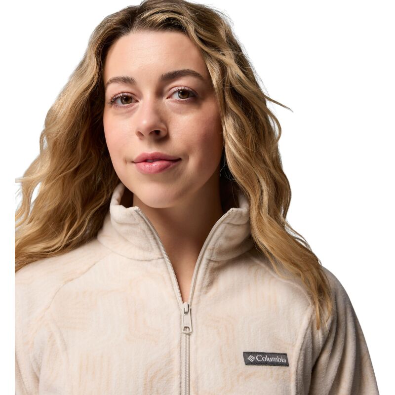 Columbia Benton Springs Printed Full Zip Women's Dark Stone Flowfalls