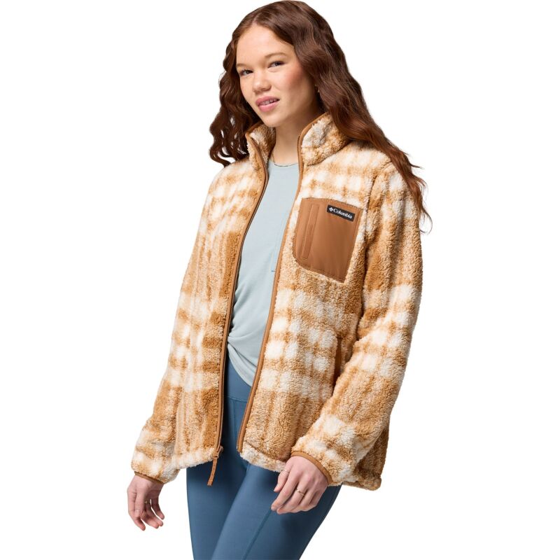 Columbia West Bend Print Full Zip II Women's Camel Brown Herringplaid
