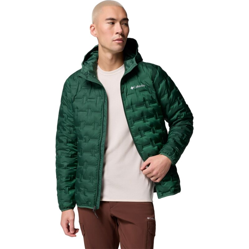 Columbia Delta Ridge II Down Hooded Jacket Men's Rain Forest