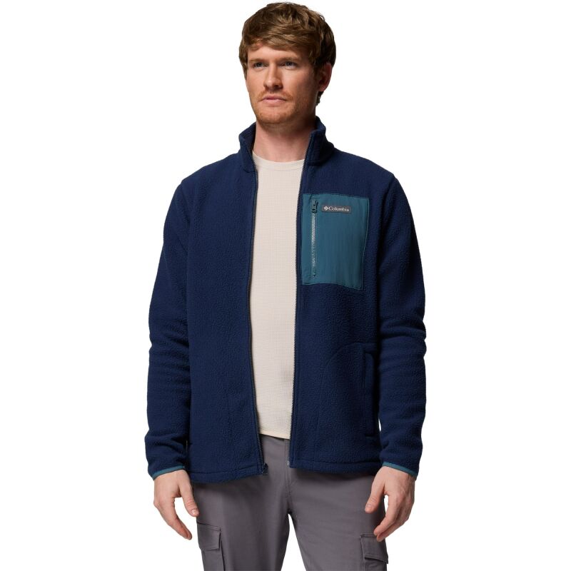 Columbia Jasper Ridge Pebbled Full Zip Fleece Men's Collegiate Navy, Everblue