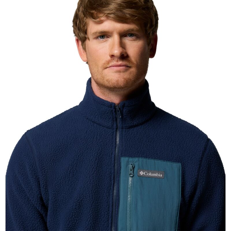 Columbia Jasper Ridge Pebbled Full Zip Fleece Men's Collegiate Navy, Everblue