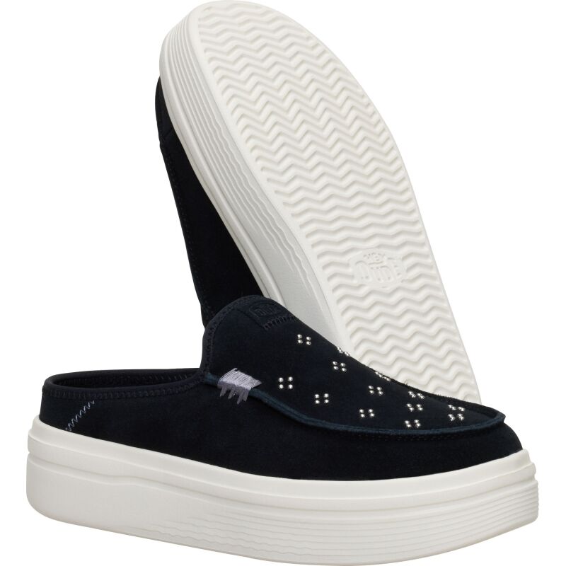 HEYDUDE Austin Lift Suede Stud Women's Black