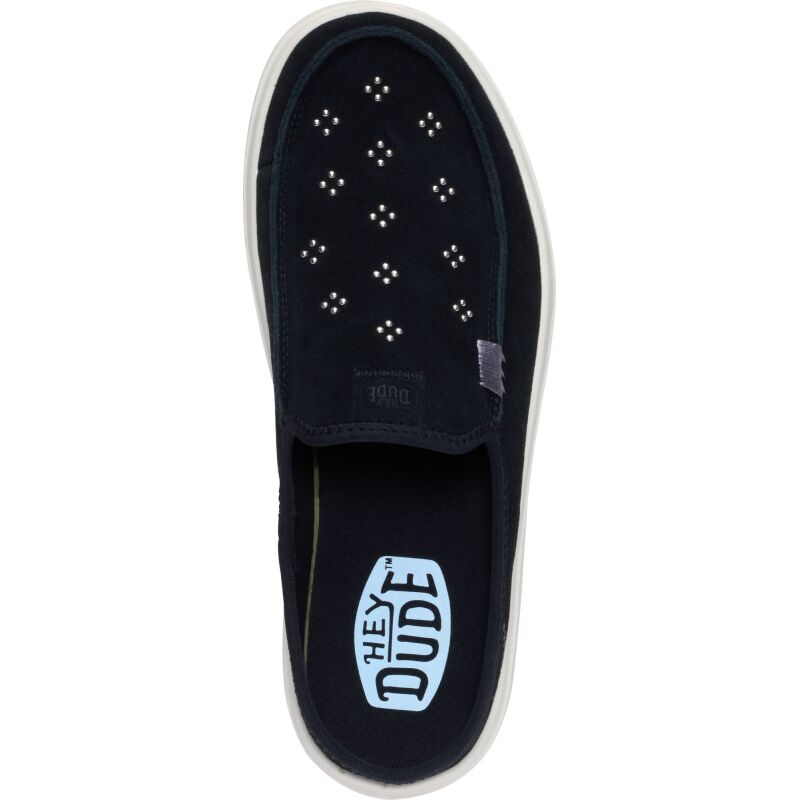 HEYDUDE Austin Lift Suede Stud Women's Black