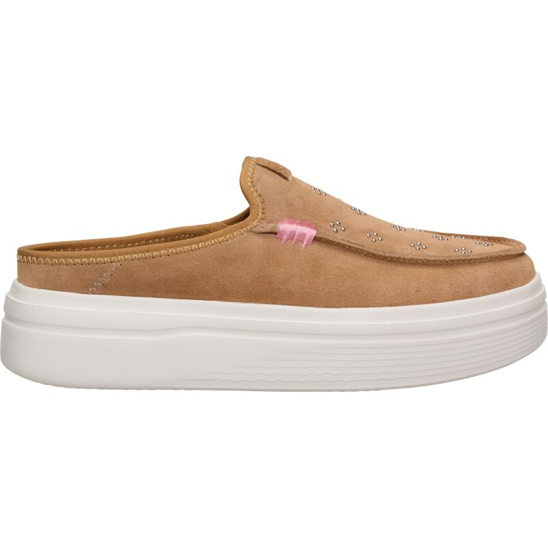 HEYDUDE Austin Lift Suede Stud Women's Cognac