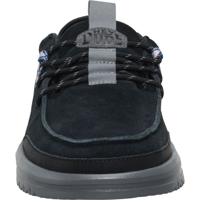 HEYDUDE Bradley Blipper Suede Men's Black/Smoke Grey