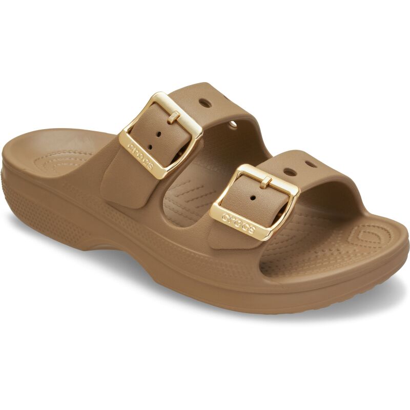 Crocs™ Saturday Metallic Buckle Sandal Women's Sepia
